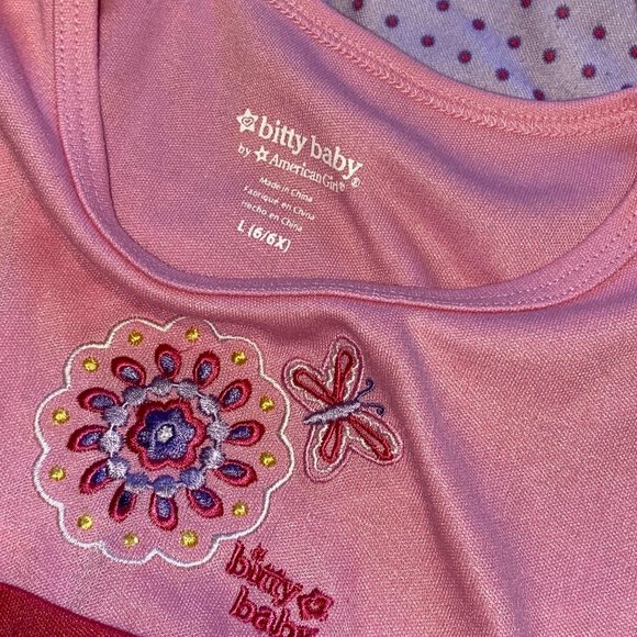 American Girl Bitty Baby Sz 6/6X Girls & Doll PJs - Picture 5 of 8